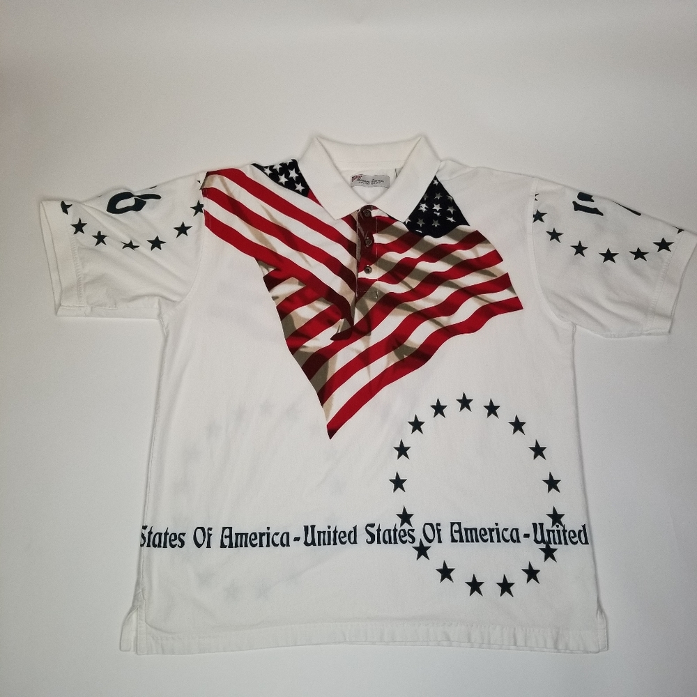 American Summer American Flag Shirt Stars Size L
